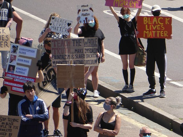 Black Lives Matter, Brighton May 2020: Photo Dominic Alves