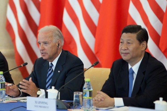 Vice-presidents Joe Biden and Xi Jinping in Beijing 2011. Will there be presidential dialogue in 2021? Photo by David Lienmann